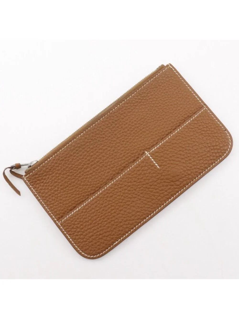 Hermes Dogon Taurillon Clemence Gold Brown I Wallet